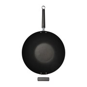 JOYCE CHEN Professional Series Carbon Steel Excalibur Nonstick Stir Fry Pan with Phenolic Handle, 12-In. J22-0030